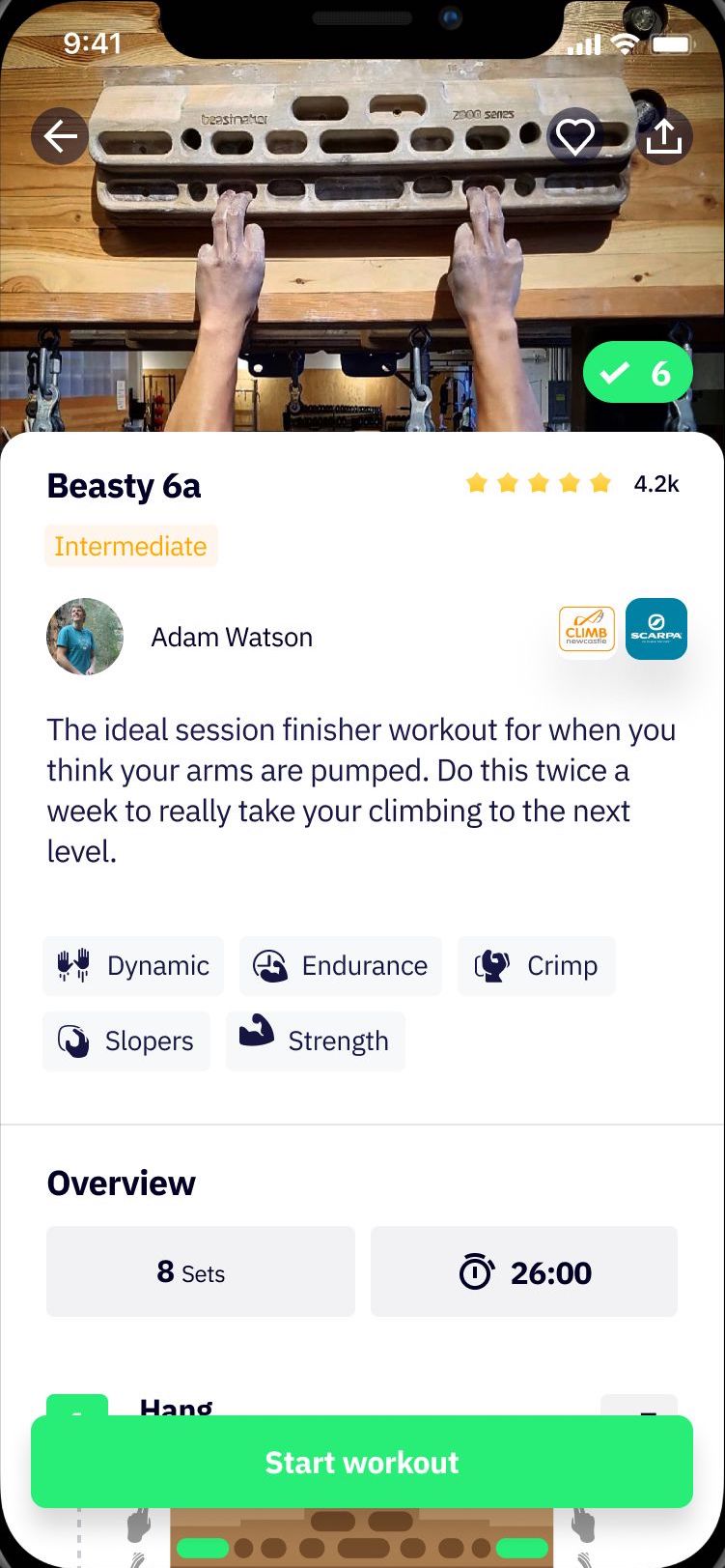 A screenshot from the Grippy app